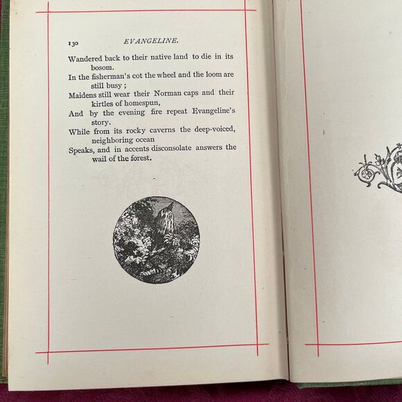 Ca 1890s Vintage Book: Evangeline and Other Poems by Henry W. Longfellow - Picture 9 of 12